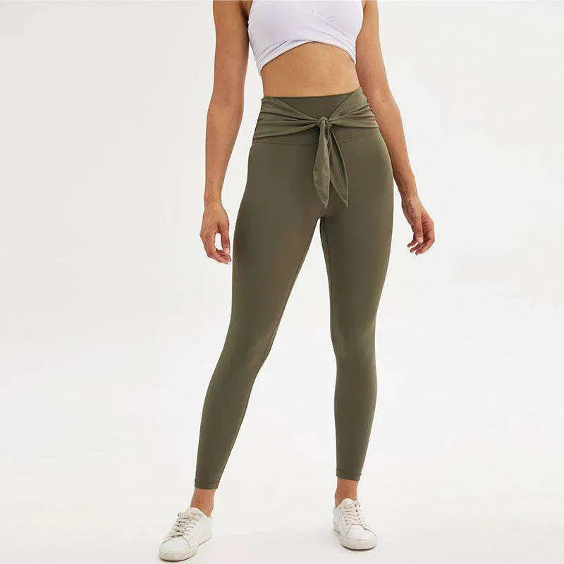 Nine-point legging yoga pants with straps - EX-STOCK CANADA