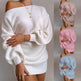 Off Shoulder Knitted Sweater Dress - Elegant Streetwear - EX-STOCK CANADA