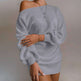 Off Shoulder Knitted Sweater Dress - Elegant Streetwear - EX-STOCK CANADA