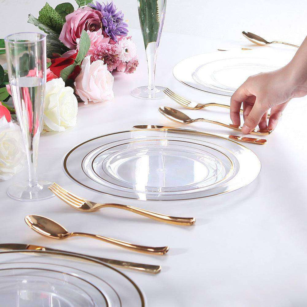 One-time Plastic Tableware, Including 90 Forks, 90 Knives And 90 Spoons - EX-STOCK CANADA
