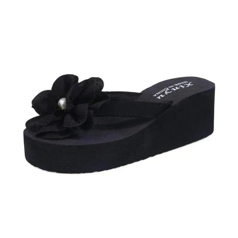 Outer Wear Flat Beach Shoes Flower Sandals - EX-STOCK CANADA