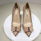Patent Leather Bow Rivet High Heels Pointed Toe Stiletto Shoes - EX-STOCK CANADA