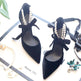Pearl Ankle Strap High Heels Trendy Pointed Toe Stiletto Shoes - EX-STOCK CANADA