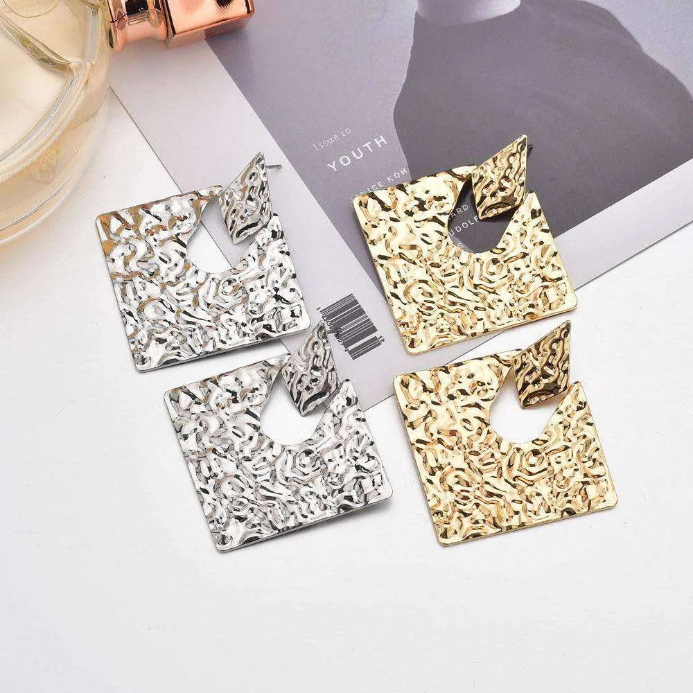 Personality Geometry Rhombus Irregular Alloy Earrings - EX-STOCK CANADA