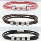 Personalized Beads Stainless steel engraved woven Hand Rope bracelet - EX-STOCK CANADA