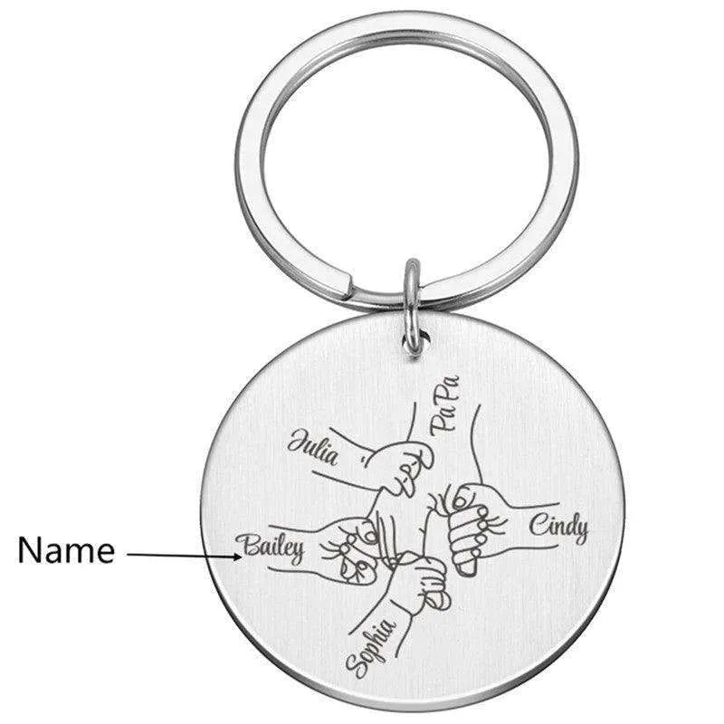 Personalized Father's Day DIY Name stainless steel Keychain - EX-STOCK CANADA