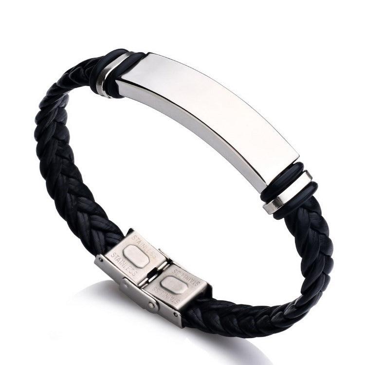 Personalized Jewelry Custom Bracelet for Women Men PU Leather Bracelet - EX-STOCK CANADA