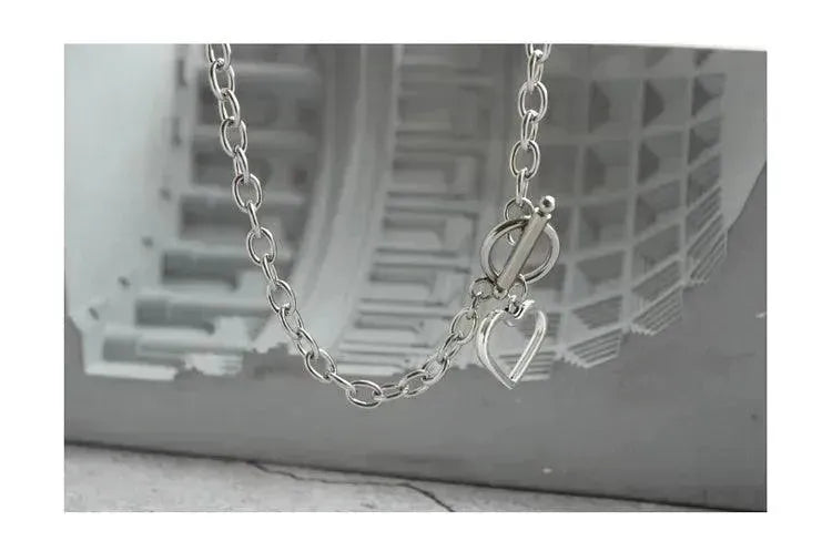 Personalized Thick Chain Ins Wind Love Clavicle Necklace Choker Niche Design Trend Necklace For Women - EX-STOCK CANADA