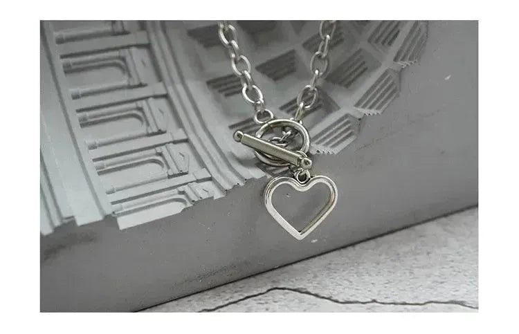 Personalized Thick Chain Ins Wind Love Clavicle Necklace Choker Niche Design Trend Necklace For Women - EX-STOCK CANADA