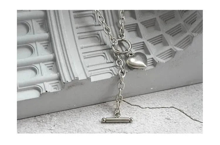 Personalized Thick Chain Ins Wind Love Clavicle Necklace Choker Niche Design Trend Necklace For Women - EX-STOCK CANADA