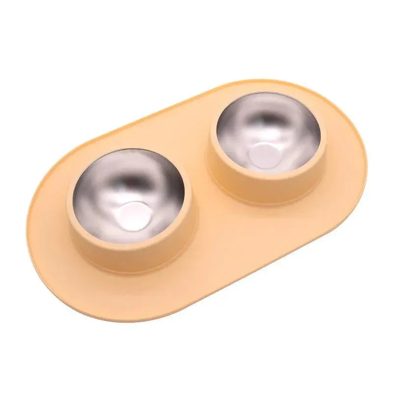 Pet Anti-skid Anti-splash Silicone Stainless Steel Bowl For Pet - EX-STOCK CANADA