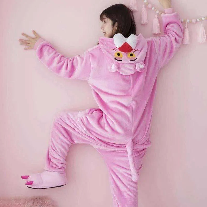 Pink cartoon one-piece pajamas - EX-STOCK CANADA