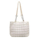 Plaid Down Handbags Large Capacity Bubble Tote Bag - EX-STOCK CANADA