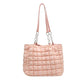 Plaid Down Handbags Large Capacity Bubble Tote Bag - EX-STOCK CANADA