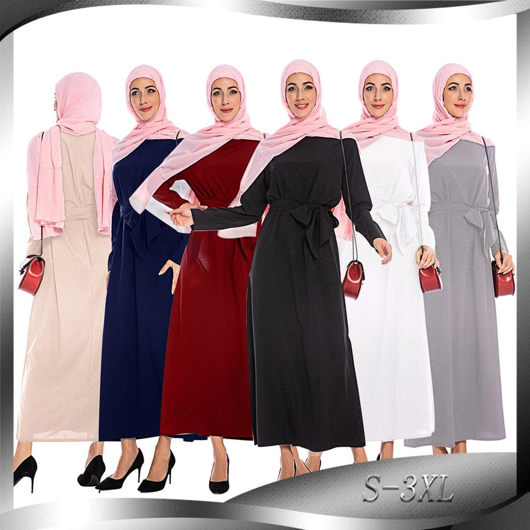 Plain Color Simple Saudi Arabian Arab Dress - EX-STOCK CANADA
