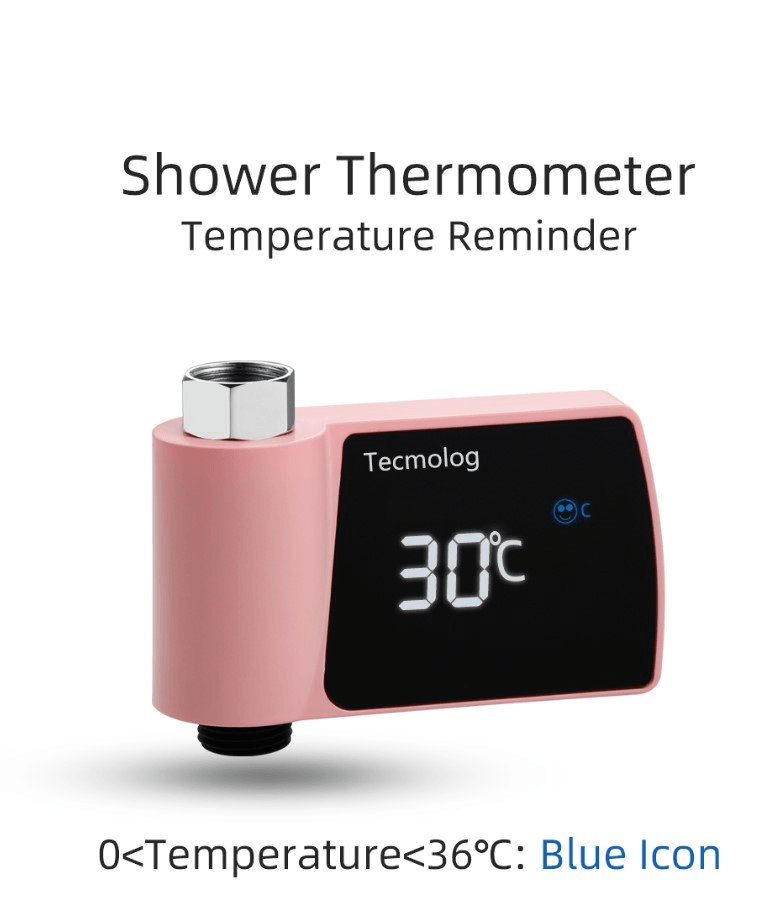 Plastic Visual Shower Faucet No Power Consumption Water Thermometer Bath - EX-STOCK CANADA