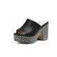 Platform Sandals High Heel Chunky Heel Sandals - EX-STOCK CANADA