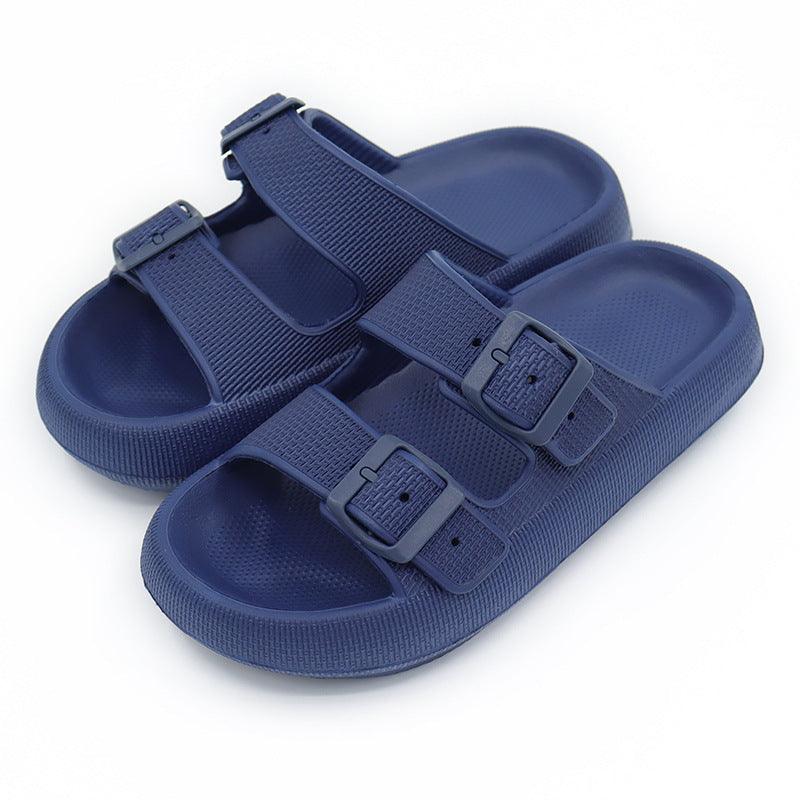 Platform Slippers Women's Summer Buckle Home Shoes Fashion Outdoor Wear Soft Bottom Sandals Ladies Slippers - EX-STOCK CANADA