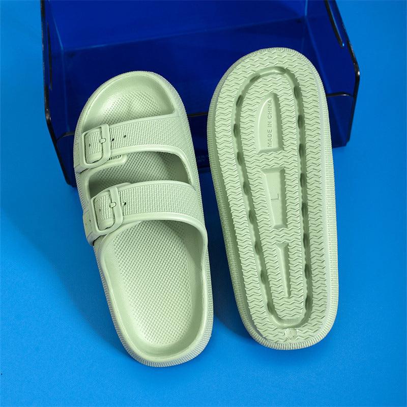 Platform Slippers Women's Summer Buckle Home Shoes Fashion Outdoor Wear Soft Bottom Sandals Ladies Slippers - EX-STOCK CANADA