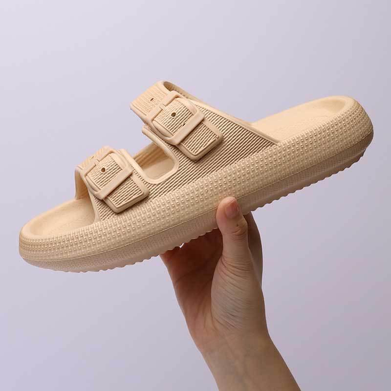 Platform Slippers Women's Summer Buckle Home Shoes Fashion Outdoor Wear Soft Bottom Sandals Ladies Slippers - EX-STOCK CANADA