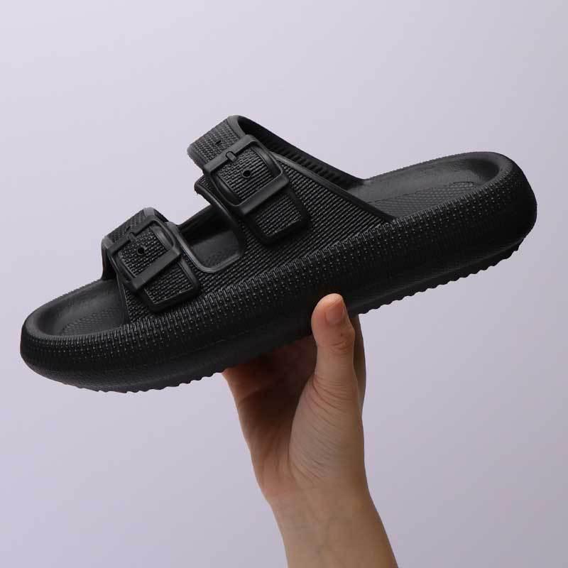 Platform Slippers Women's Summer Buckle Home Shoes Fashion Outdoor Wear Soft Bottom Sandals Ladies Slippers - EX-STOCK CANADA