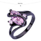 Popular Fashion Luxury Retro Purple Zircon CZ Color Crystal Ring Ladies Engagement Jewelry Stainless Steel Ring - EX-STOCK CANADA