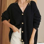 Popular Solid Color Cardigan Sweater Coat For Women - EX-STOCK CANADA