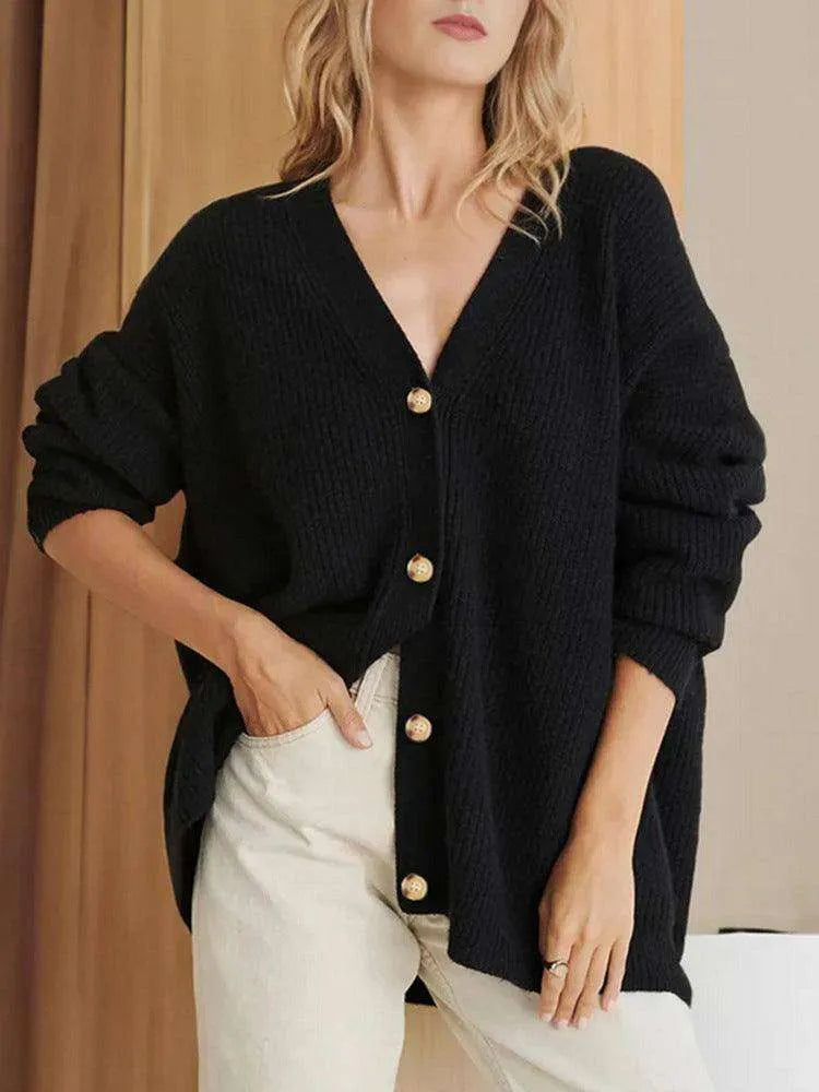 Popular Solid Color Cardigan Sweater Coat For Women - EX-STOCK CANADA