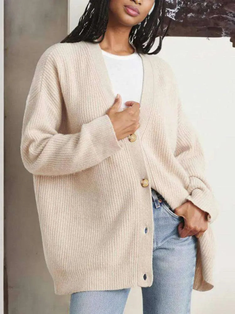 Popular Solid Color Cardigan Sweater Coat For Women - EX-STOCK CANADA