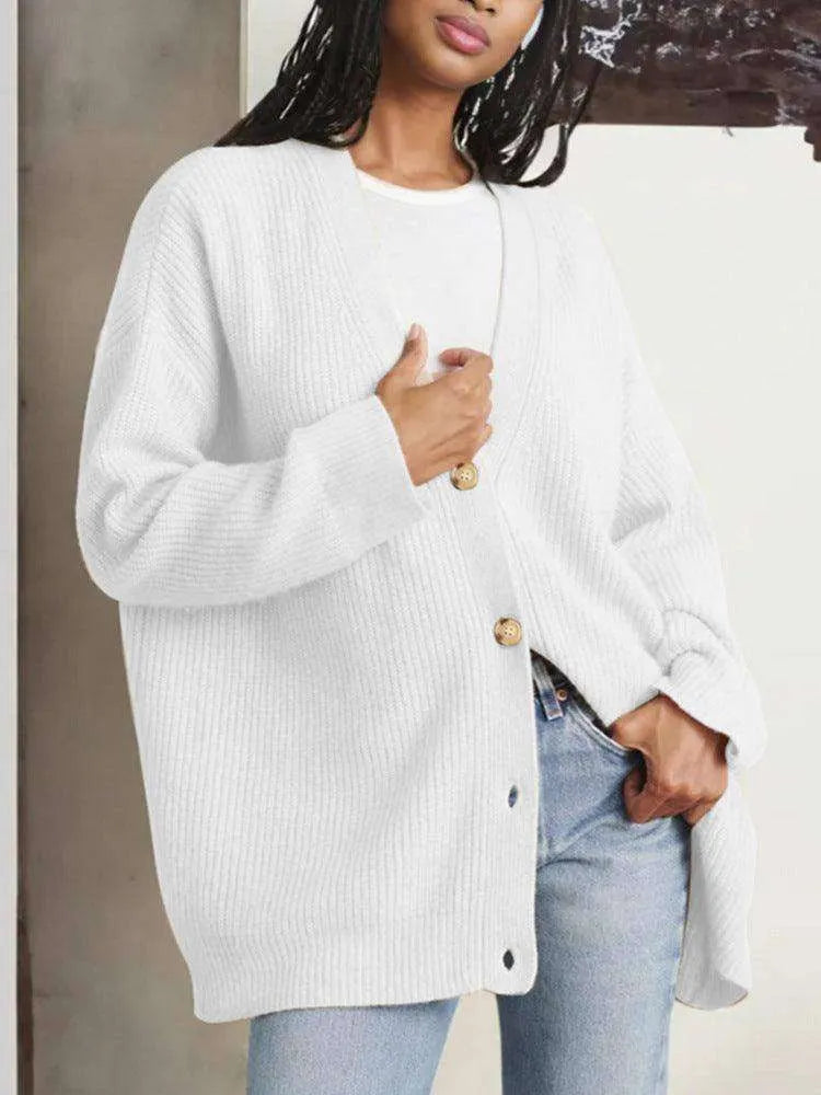 Popular Solid Color Cardigan Sweater Coat For Women - EX-STOCK CANADA