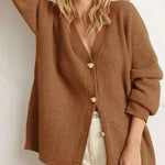 Popular Solid Color Cardigan Sweater Coat For Women - EX-STOCK CANADA