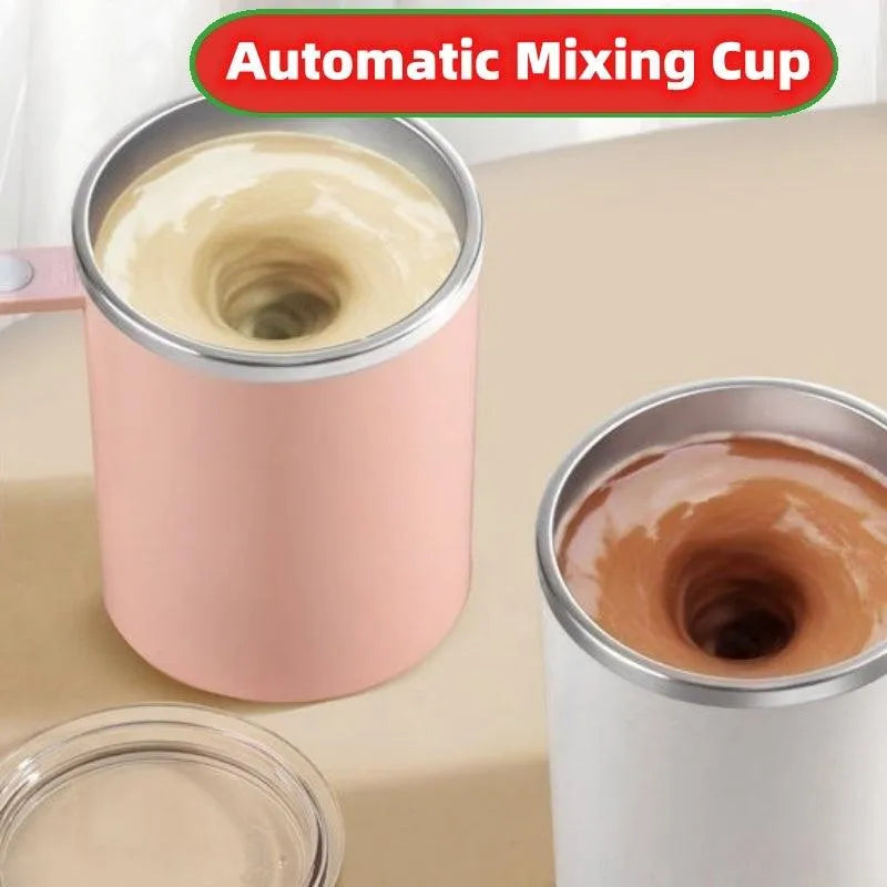 Portable Smart Magnetic Automatic Mixing Coffee Cup Rechargeable Rotating Home Office Travel Stirring Cup - EX-STOCK CANADA