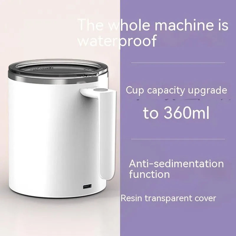 Portable Smart Magnetic Automatic Mixing Coffee Cup Rechargeable Rotating Home Office Travel Stirring Cup - EX-STOCK CANADA