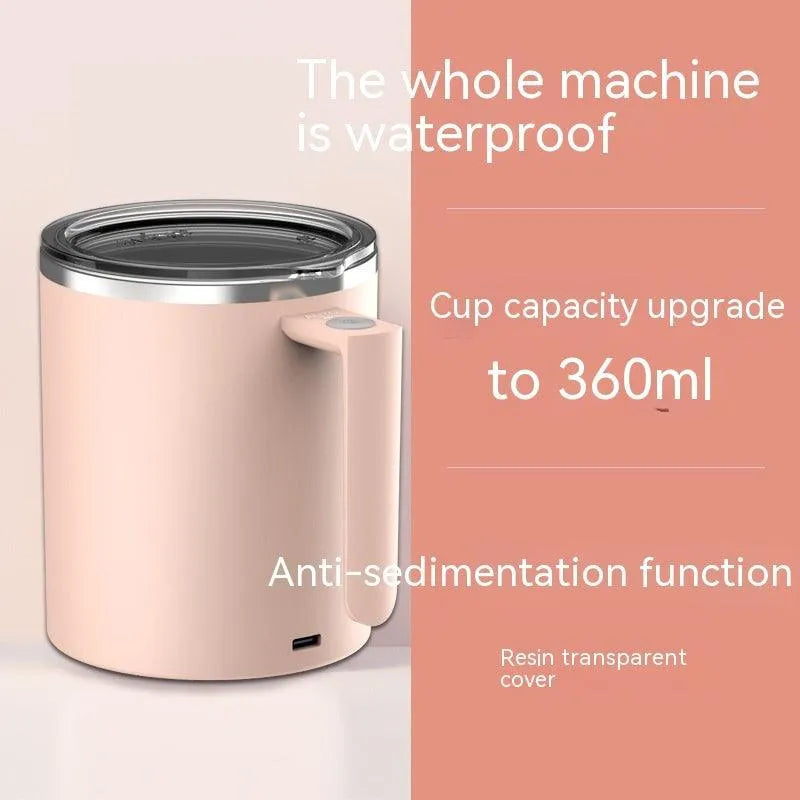 Portable Smart Magnetic Automatic Mixing Coffee Cup Rechargeable Rotating Home Office Travel Stirring Cup - EX-STOCK CANADA