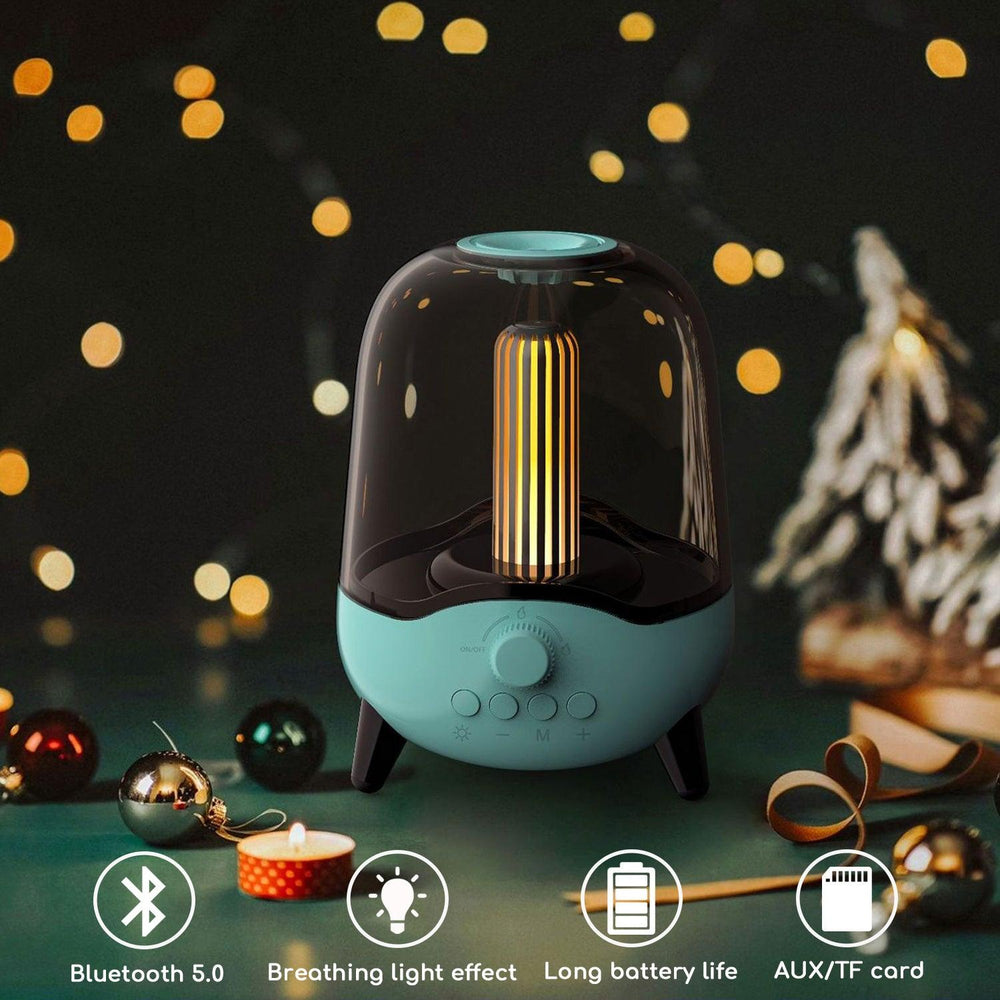 Portable Wireless Bluetooth 5.0 Speaker Flickering Ambient Light Speakers Table Lamp Stereo Sound Indoor Outdoor Night Lights - EX-STOCK CANADA