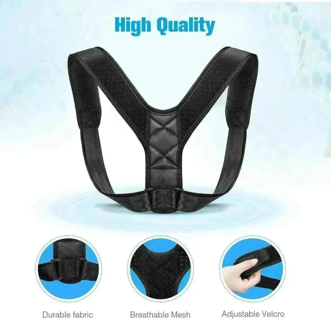 Posture Corrector Men Women Upper Back Pain Brace Clavicle Support Straightener - EX-STOCK CANADA