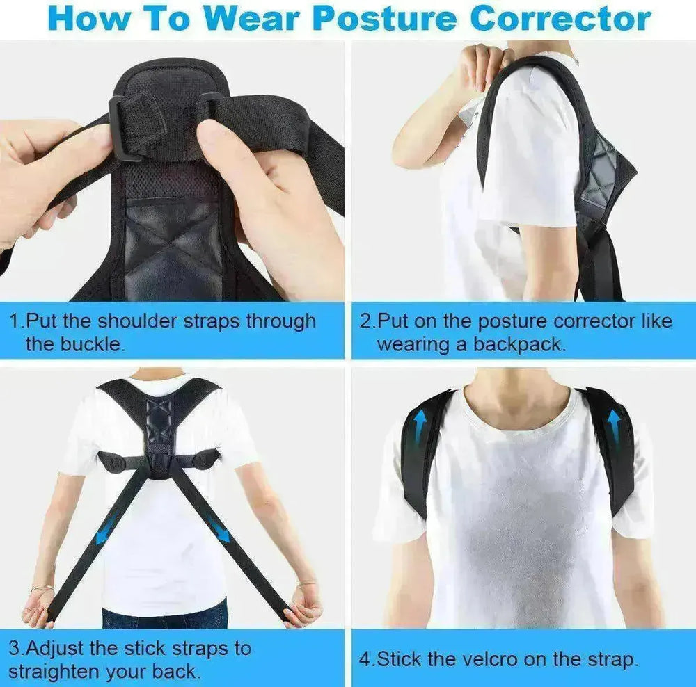 Posture Corrector Men Women Upper Back Pain Brace Clavicle Support Straightener - EX-STOCK CANADA