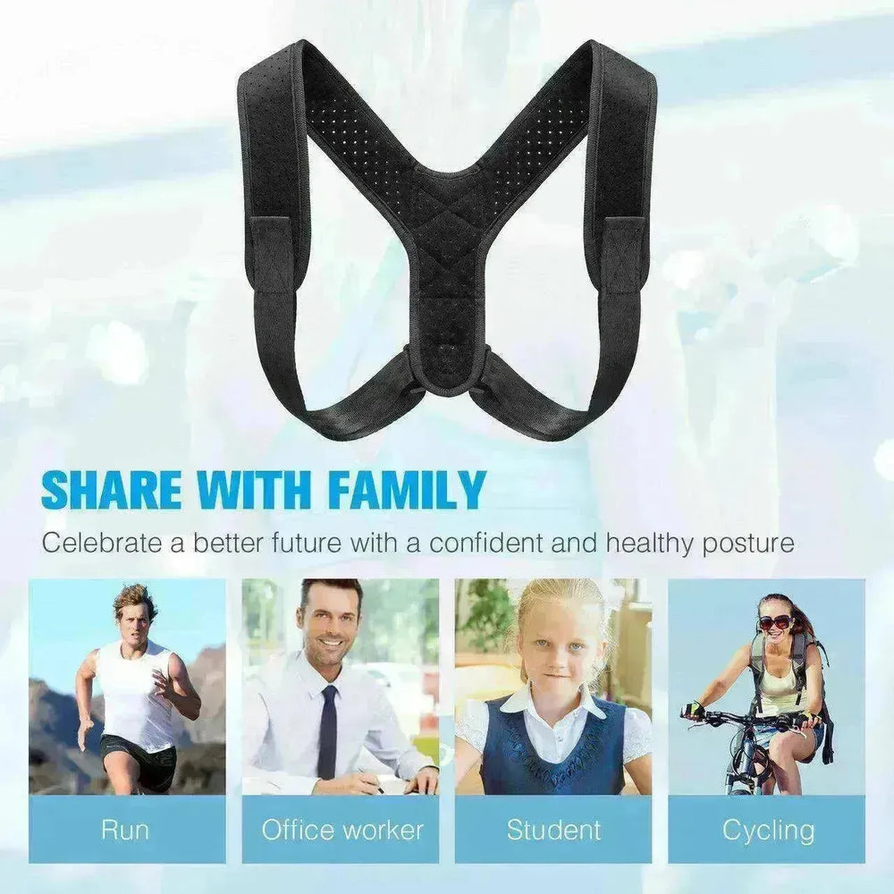 Posture Corrector Men Women Upper Back Pain Brace Clavicle Support Straightener - EX-STOCK CANADA