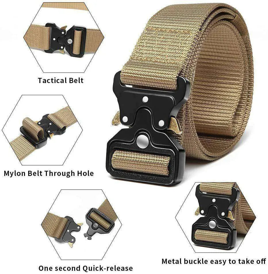 PREMIUM Men Casual Military Belt Tactical Waistband Rescue Rigger Nylon Belt USA - EX-STOCK CANADA