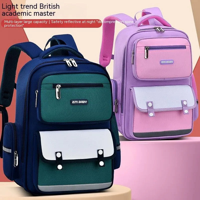 Primary School Student Schoolbag Male Grade 1-3-6 Portable Burden Alleviation Large Capacity Children's Schoolbag Backpack - EX-STOCK CANADA