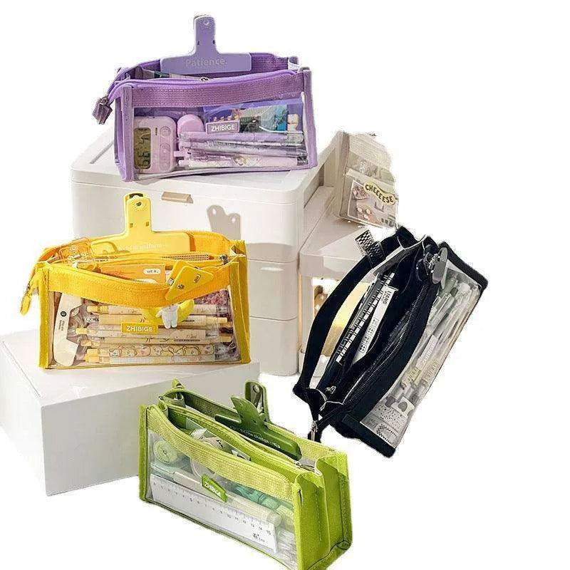 Primary School Transparent Pen Bag High Appearance Level Large Capacity - EX-STOCK CANADA