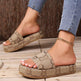 Print Thick-soled Flat Slippers Summer Fashion Casual Outdoor Beach Shoes For Women - EX-STOCK CANADA