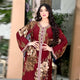 Printed Embroidered Elegant Arab Dubai Turkey Middle Eastern Sophisticated Women Dress Robe - EX-STOCK CANADA