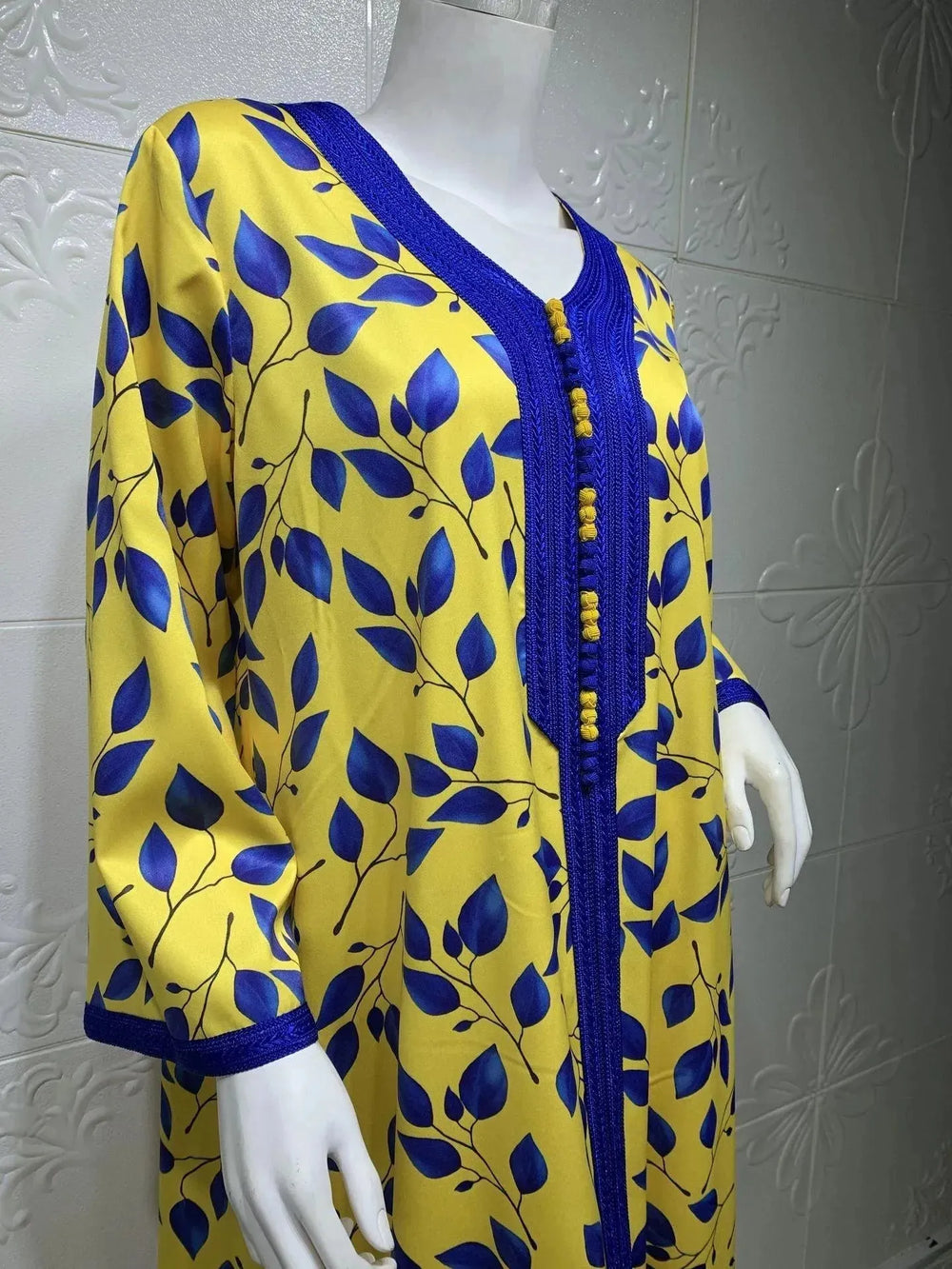 Printed Floral Abaya Dress Robe for Arab Dubai Turkey Middle East Women. - EX-STOCK CANADA