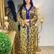 Printed Floral Dress Robe for Arab Dubai Turkey Middle East Women. - EX-STOCK CANADA