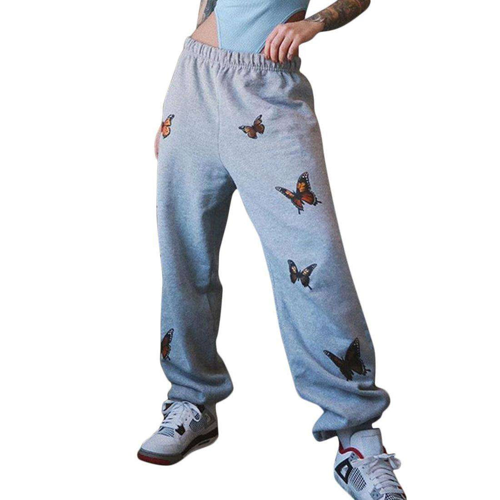 Printed high-waisted slim-fit fleece sweatpants - EX-STOCK CANADA
