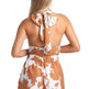 Printed Lace Up Backless Top Pocket Shorts Two-piece Suit For Women - EX-STOCK CANADA