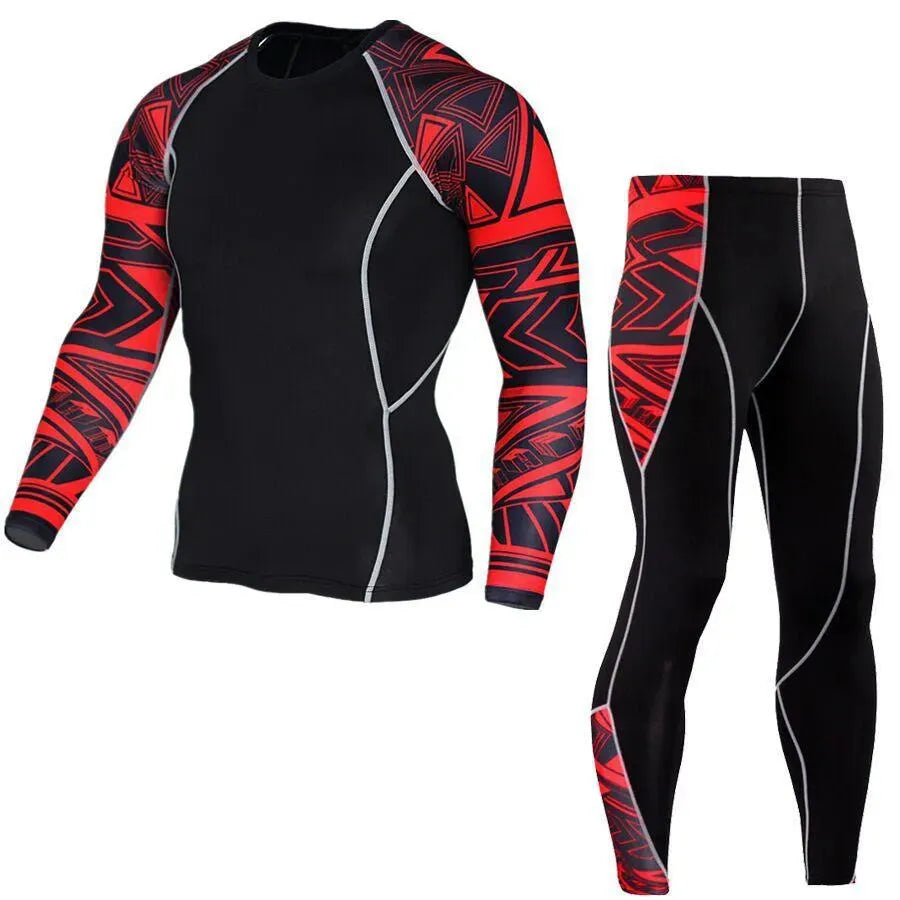 Printed long sleeve gym suit - EX-STOCK CANADA