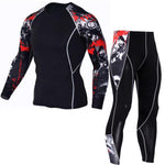 Printed long sleeve gym suit - EX-STOCK CANADA