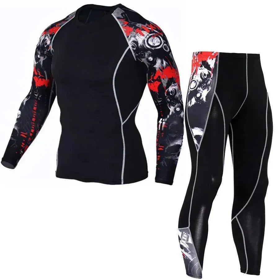 Printed long sleeve gym suit - EX-STOCK CANADA